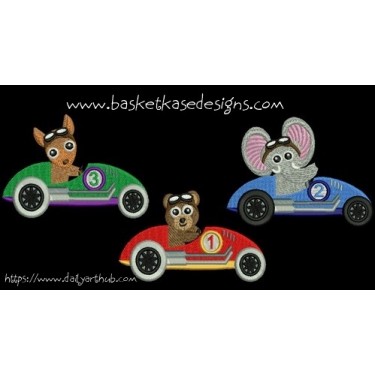 ANIMAL RACERS 1 (set of 3 designs)