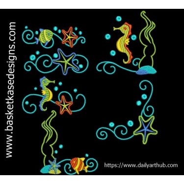 APPLIQUE OCEAN SET (Set of 6 Designs)