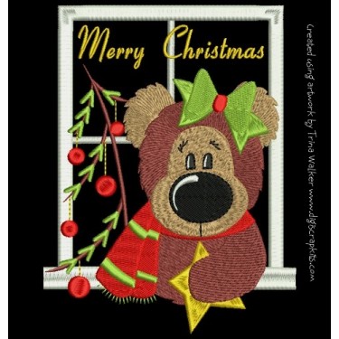 APPLIQUE CHRISTMAS BEAR