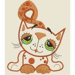 APPLIQUE KITTY TOWEL TOPPER