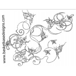 B W ROSES BFLIES