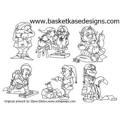 CMAS ELVES LINEWORK SET (SET OF 6 DESIGNS)