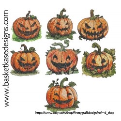 CARVED PUMPKIN SET (7 Individual Designs)