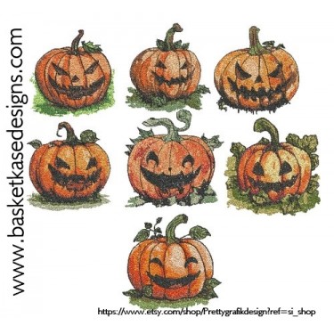 CARVED PUMPKIN SET (7 Individual Designs)