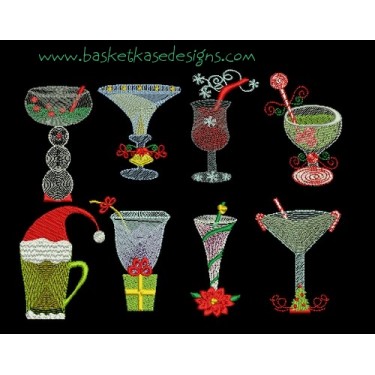 CHRISTMAS DRINKS SET (8 Design Set)