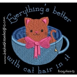 CUP OF HAIR CAT