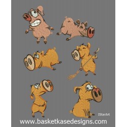PIG STYE SET (Set of 6 Designs)