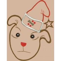 SANTA DOG APPLIQUE