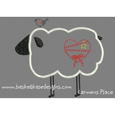 SHEEP HEART APPLIQUE