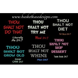 THOU SHALT SET (SET OF 6 DESIGNS)